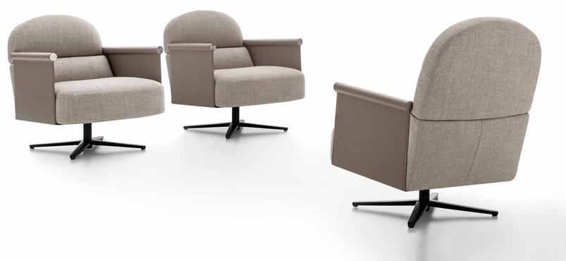 Ditre Italia Вращающееся кресло из ткани с 4 спицами и подлокотниками sun-id-1469626 - Вид №4