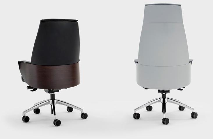 Viganò Поворотное кожаное кресло руководителя с подлокотниками Grace sun-id-1421435 - Вид №3