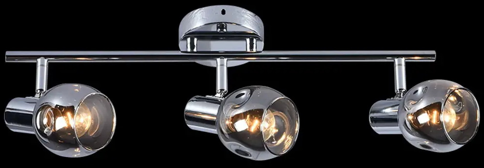 91565518 Спот поворотный Reluce 05971-0.8-03 cr 3 лампы 9 м² цвет серый/серебристый STLM-0931923