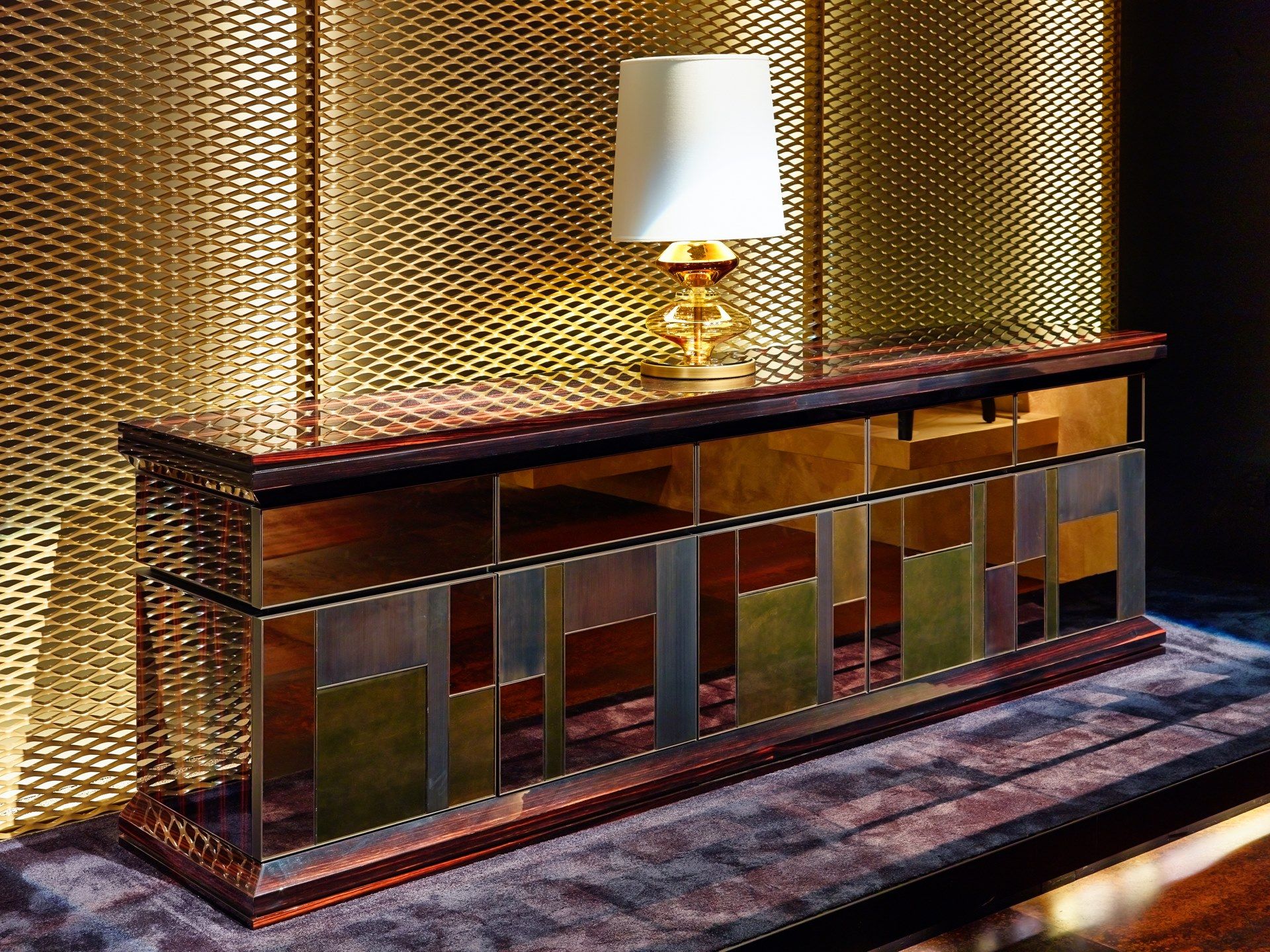 Шкаф из черного дерева с распашными дверцами и ящиками Sicis Vendome ARCH-00011427 - Вид №2