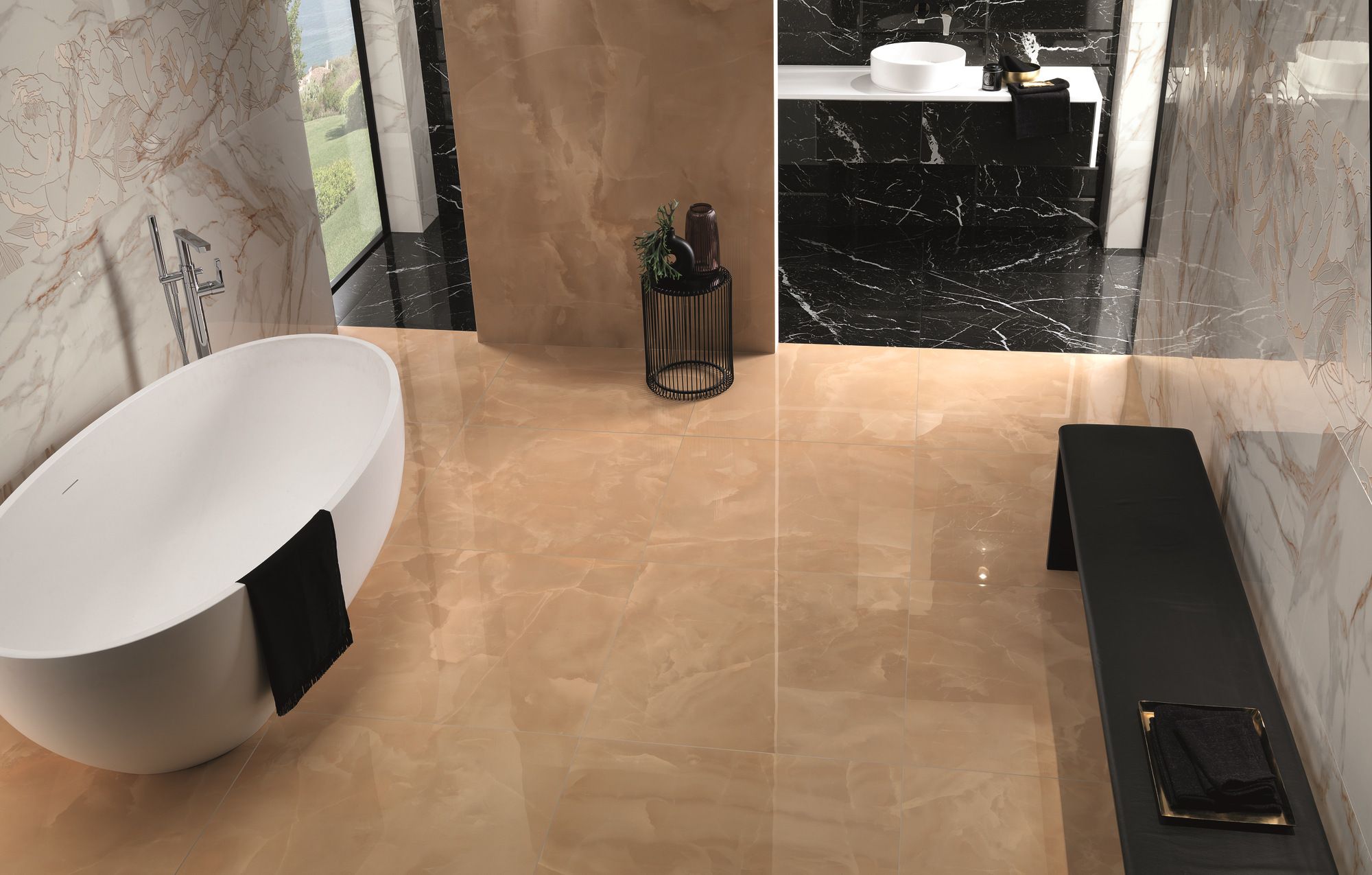 Пол / керамогранит с мраморным эффектом FAP ceramiche Roma Gold ARCH-00044009 - Вид №16