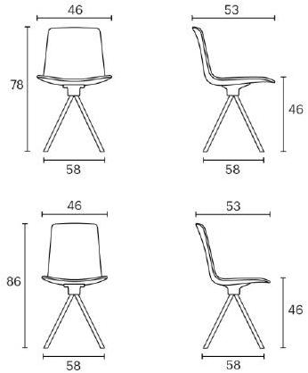 ENEA Стул на козелке из полипропилена Lottus wood sun-id-1451117 - Вид №4