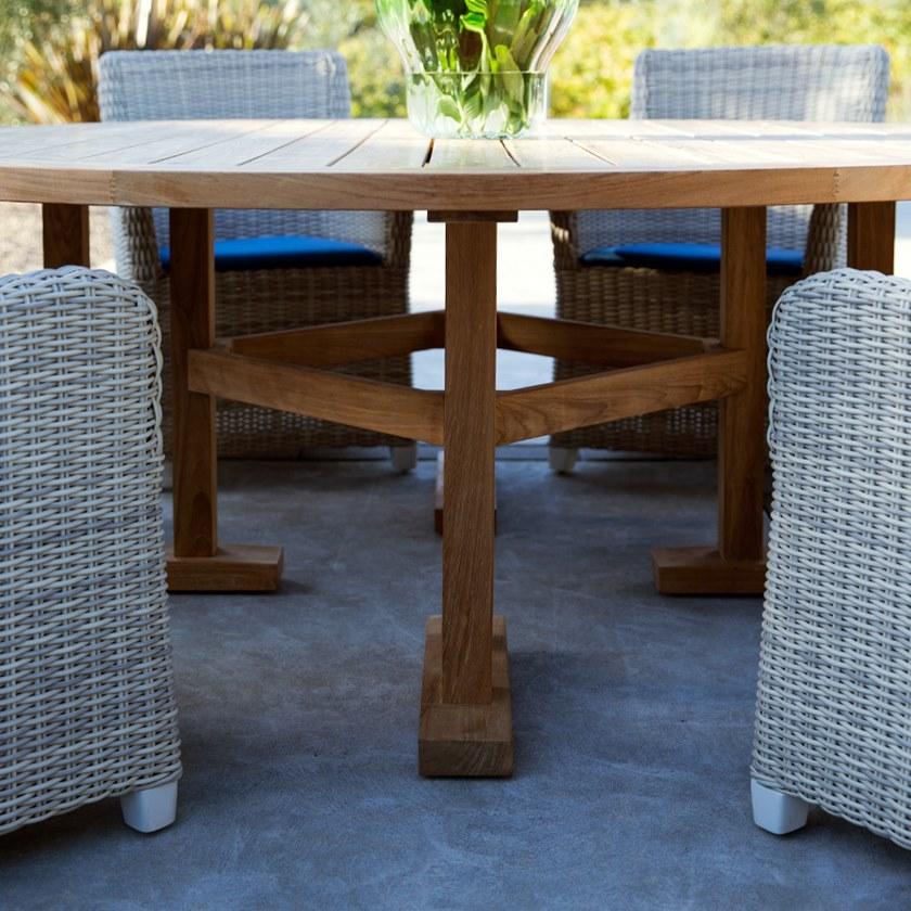 JANUS et Cie Круглый обеденный стол из тикового дерева Arbor sun-id-1515858 - Вид №12