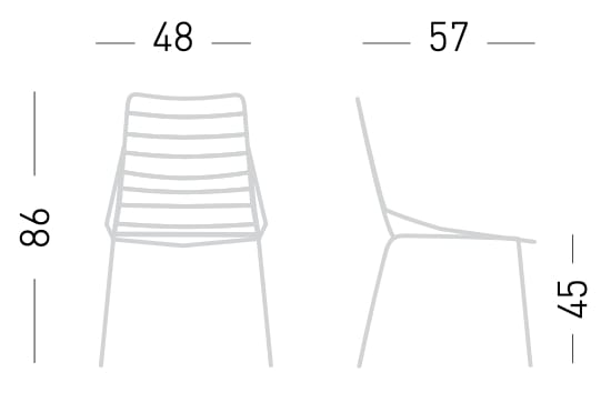 Металлический штабелируемый стул GABER ссылка ARCH-00038975 - Вид №6