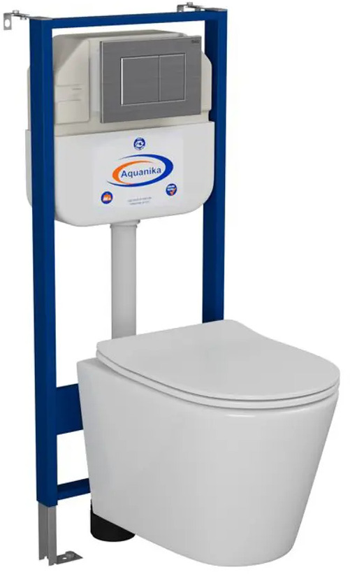 91604736 Комплект инсталляция с унитазом Bauedge 10.702.450.00.00-BK0001-Q00009 цвет белый STLM-0981330