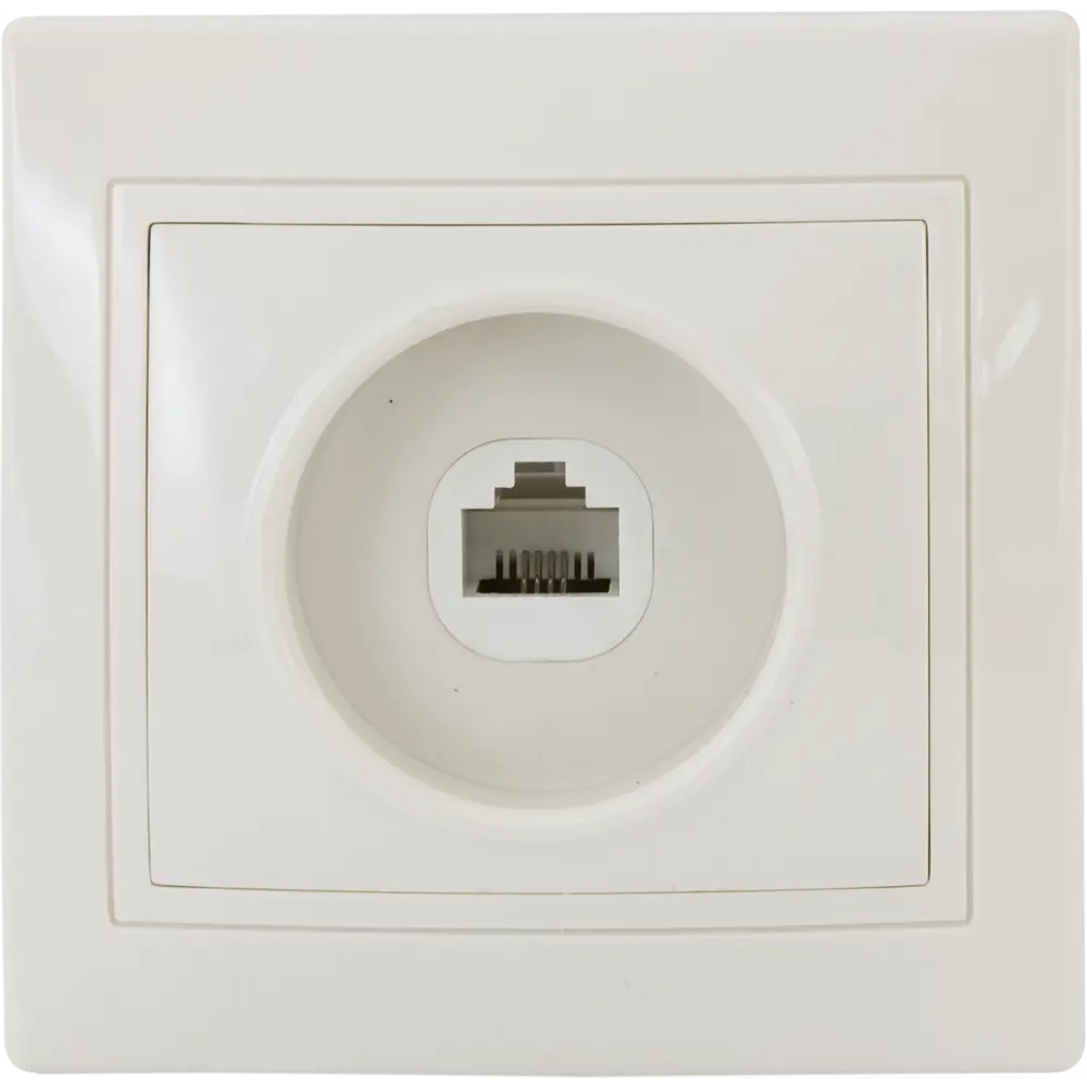 TDM ELECTRIC: Встраиваемая телефонная розетка RJ11 бежевая для помещений 85591119 Серия отсутствует STLM-0064401