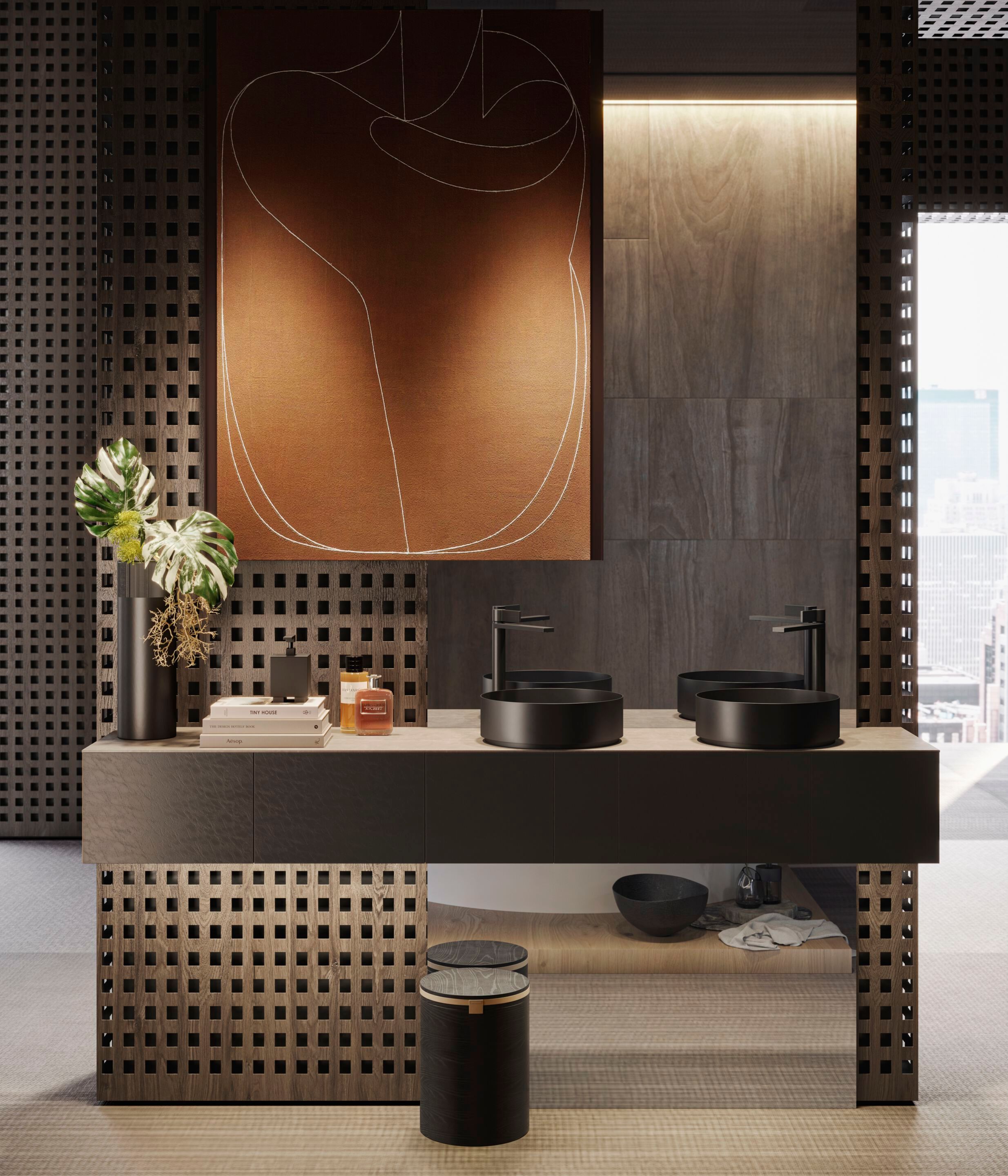 Смеситель для раковины из хромированной латуни Gessi обратный ARCH-00080556 - Вид №1