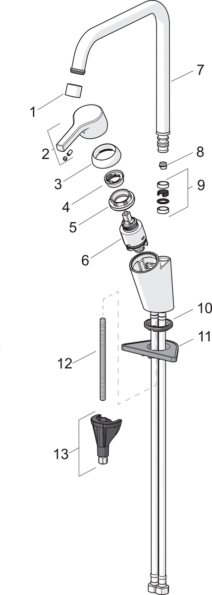 Oras 3933FH Смеситель для кухни 3933FH Saga Style Хром  - Вид №6