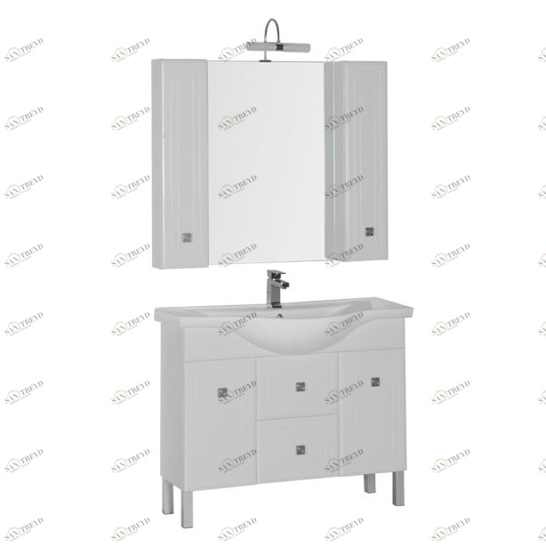 Комплект мебели Aquanet Стайл 105 белый (2 дверцы 2 ящика) 00181587