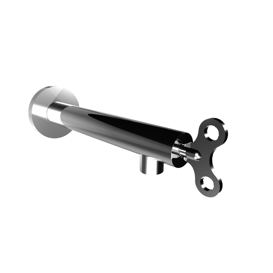 63339 / 0L Длинный носик Смеситель для раковины настенный, 330 мм. носик с традиционным картриджем, вставленным в носик. Bongio Acquacarica 63339/0L