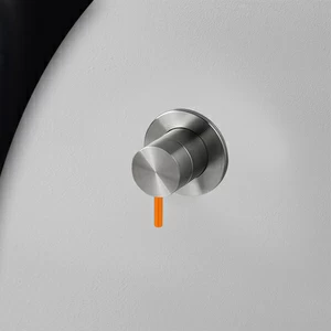 Смеситель для душа сталь матовая с оранжевой ручкой Toki Radomonte TKI8SCIL24