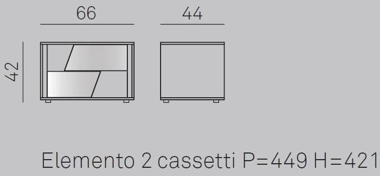 Gruppo Tomasella Лаковая прикроватная тумба с ящиками Kross sun-id-1438547 - Вид №6