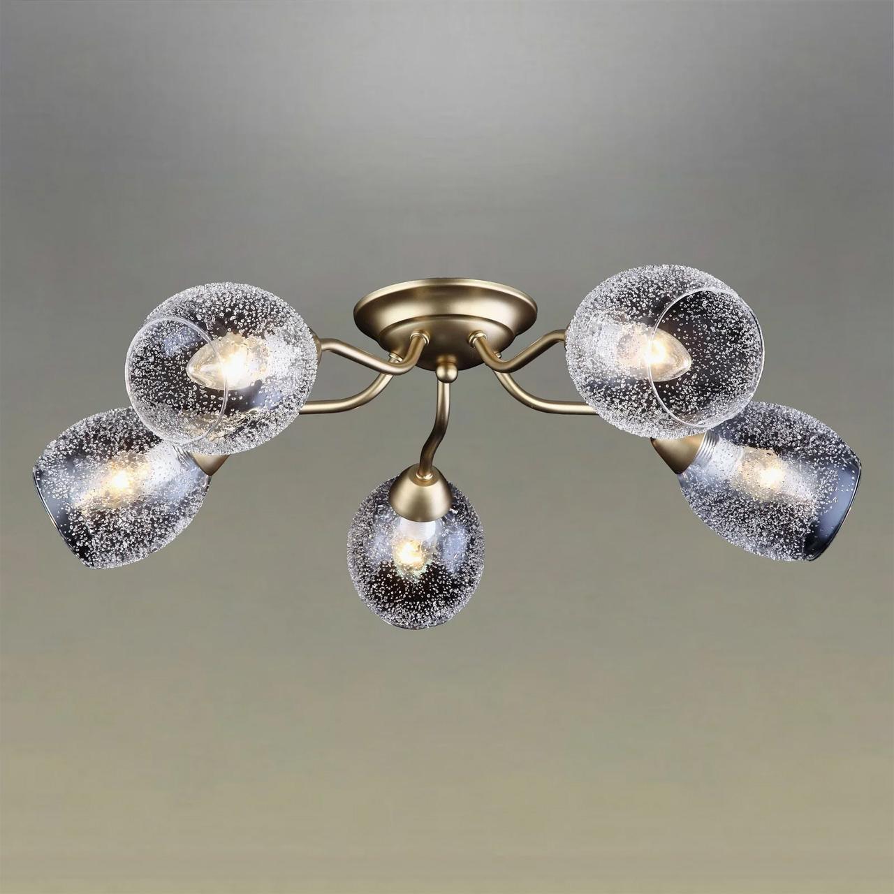 Потолочная люстра Omnilux Miglionico OML-55507-05 OMNILUX MIGLIONICO 220140 Бронза  - Вид №1