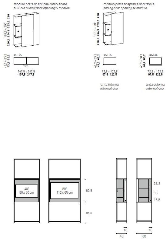Caccaro Гардероб с фиксированной тумбой под телевизор Core sun-id-1382466 - Вид №8