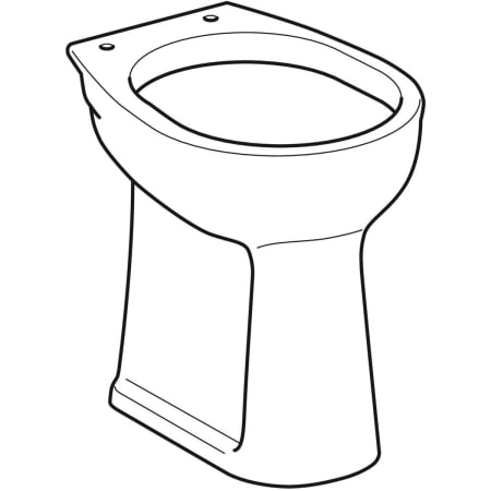 211105000 Напольный унитаз Geberit Vitalis, горизонтальный смыв, увеличенной высоты, горизонтальный выпуск Geberit  - Вид №1