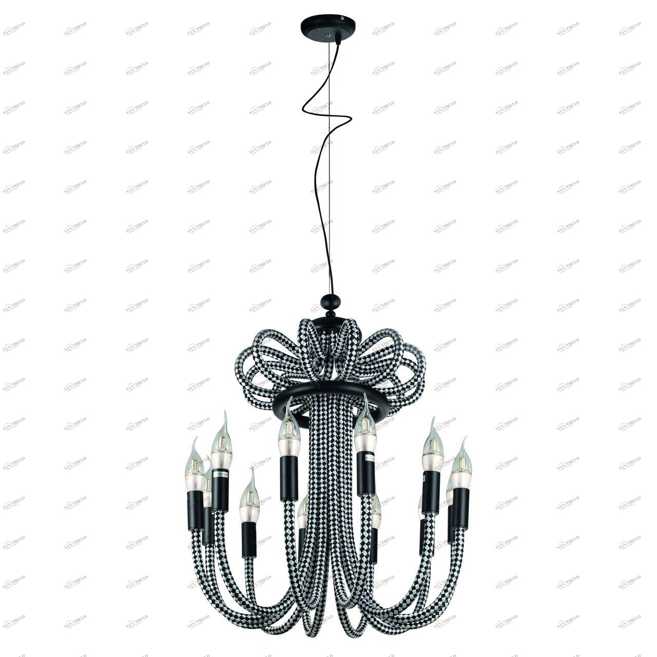 Подвесная люстра Divinare 2718/04 LM-12 DIVINARE ДИЗАЙНЕРСКИЕ 108094 Черный 