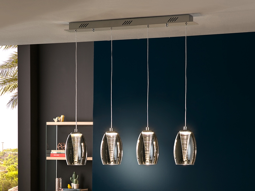 069114 Подвесной светильник 4L LED хром Schuller Nebula - Вид №2