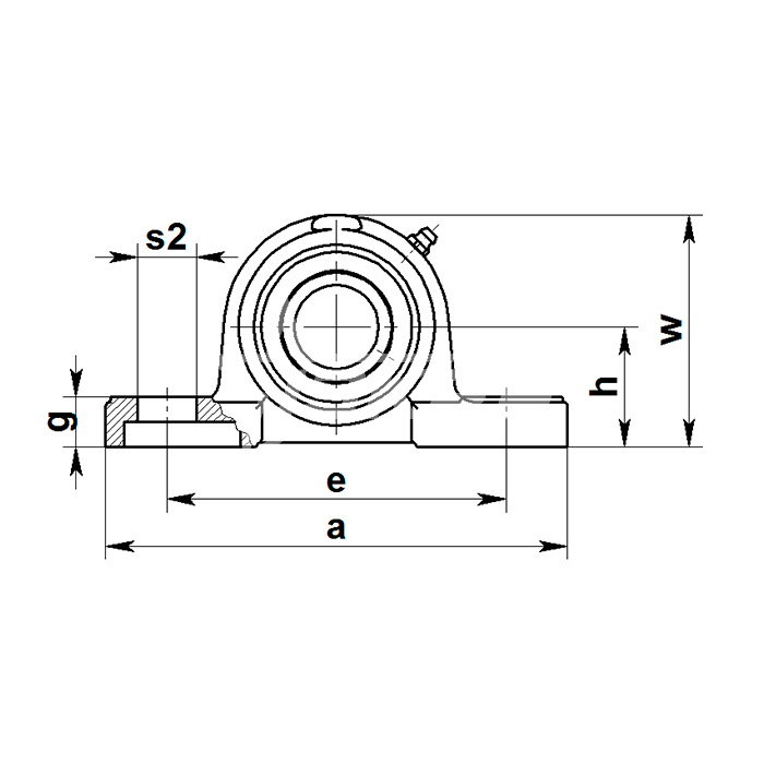IS1931 Корпус подшипника P205PL (бел. пласт) ISKRA  - Вид №1
