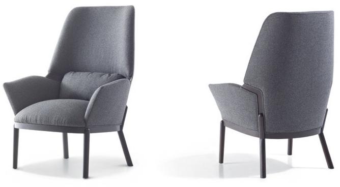 arflex Мягкое кресло из ткани с подлокотниками с высокой спинкой sun-id-1378286 - Вид №3