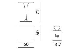 Квадратный стол с ламинированной столешницей Kartell TOP TOP ARCH-00077188 - Вид №15