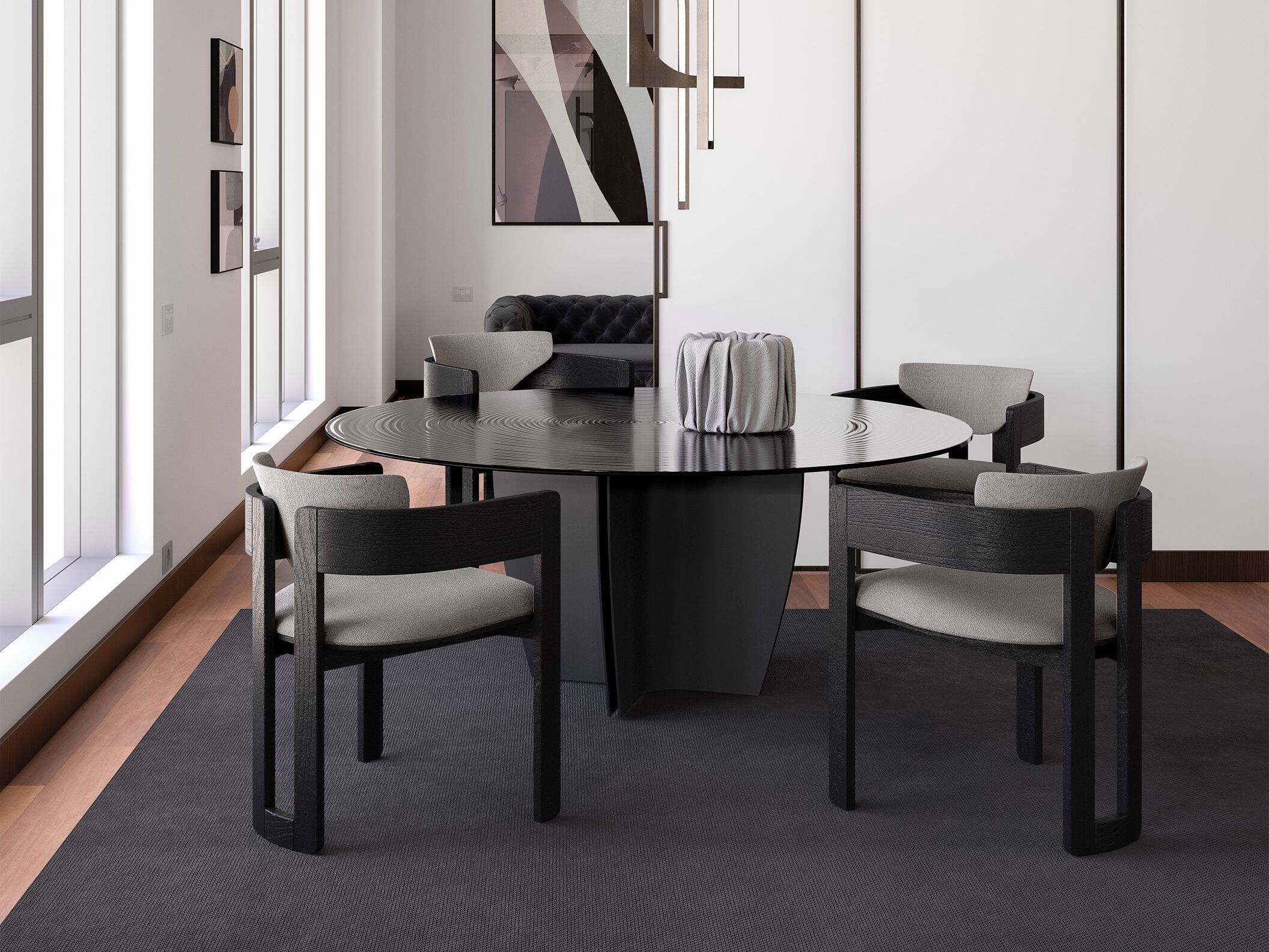 Круглый стеклянный обеденный стол Arketipo GAMBLER ARCH-00123216 - Вид №4