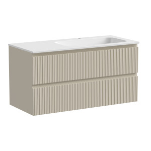 Тумба подвесная под раковину Snob T правая, Beige Soft 995х445х500