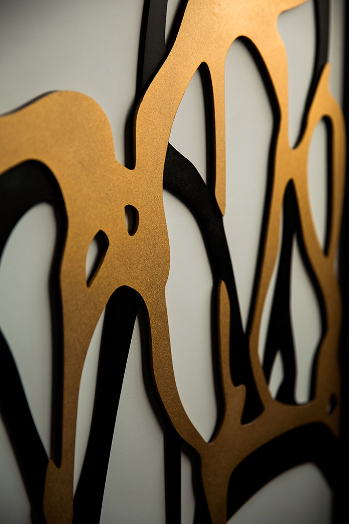 Панно-картина на стену Woodcut EVENHOME  192759 Золото;черный  - Вид №4