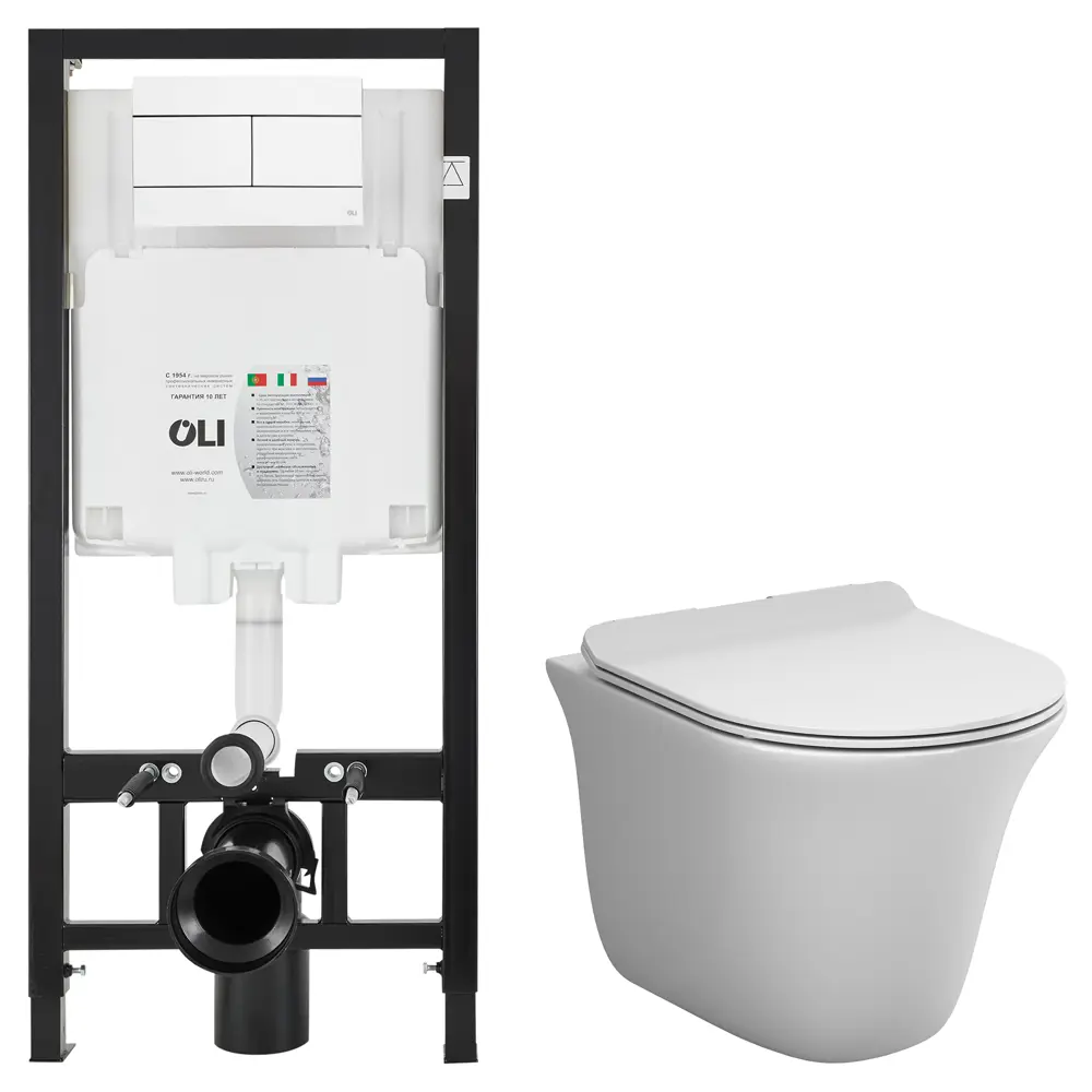 Комплект инсталляции Oli 80 Eco с безободковым унитазом AM.PM Force STLM-2122437