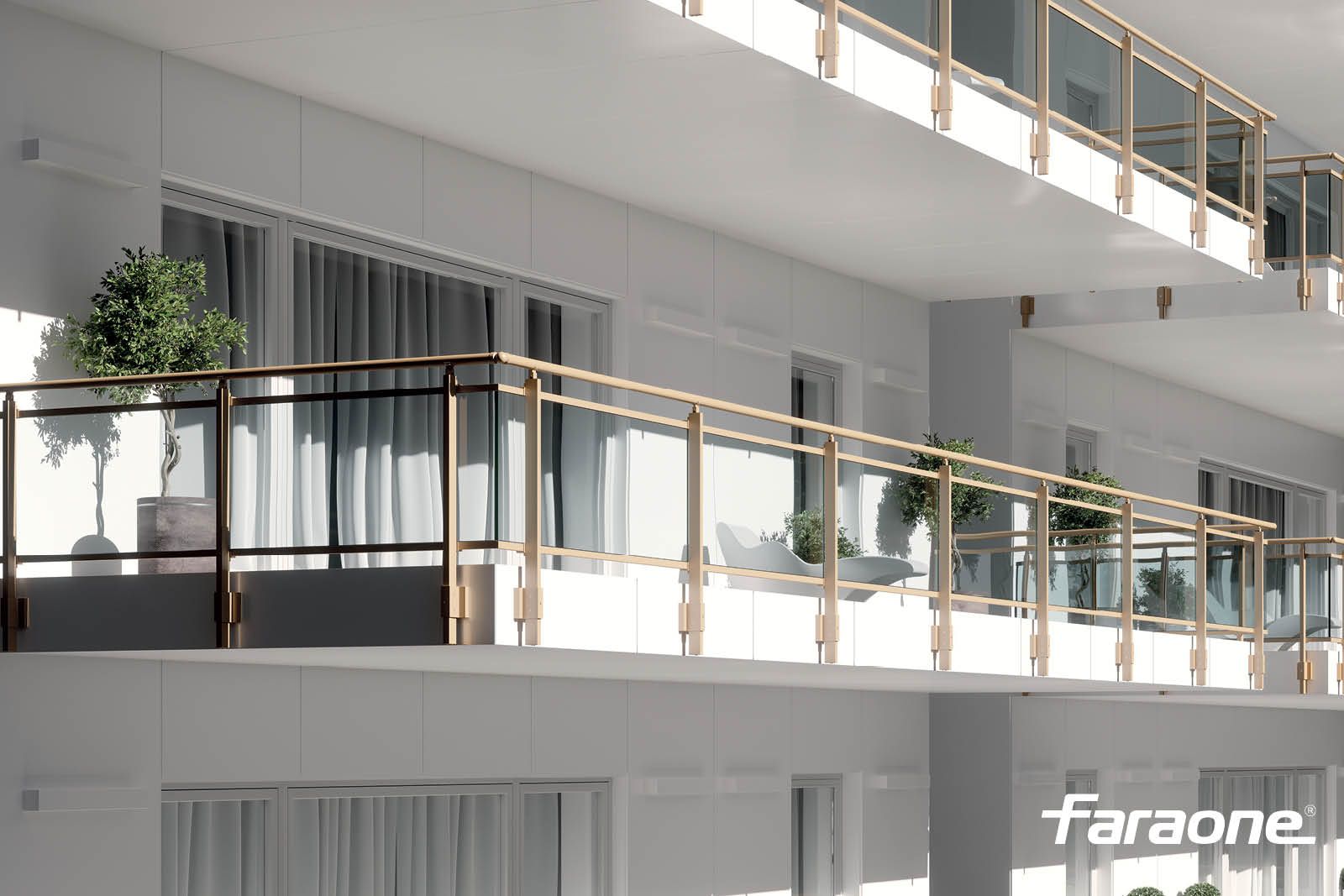 Перила из алюминия и стекла FARAONE Maior Evo ARCH-00016717 - Вид №1