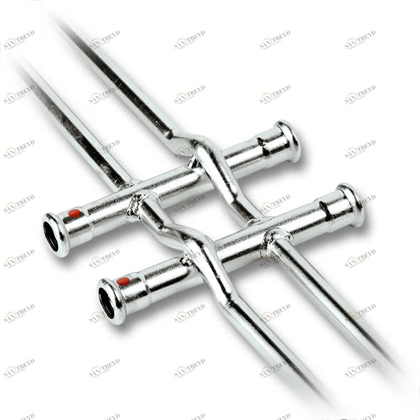 1245821512 SANHA 24582 двойная пресс-крестовина проходная ВПр-НПр 15x12x500 mm мм 