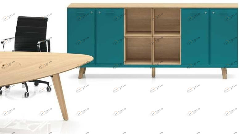 Bralco Мебель для офиса из лакированного дуба с распашными дверцами Rail sun-id-1357978