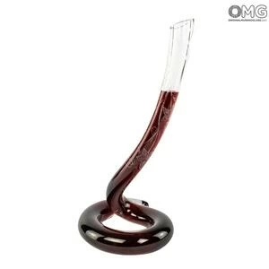3505 ORIGINALMURANOGLASS Декантер Таураси с резным узором - муранское стекло OMG 15 см