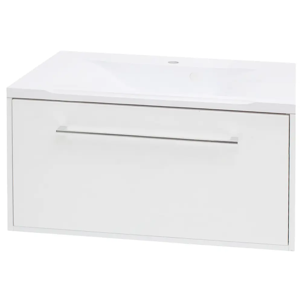 Тумба под раковину подвесная Мерида 80 см цвет белый АКВАТОН STLM-2188263 - Вид №1