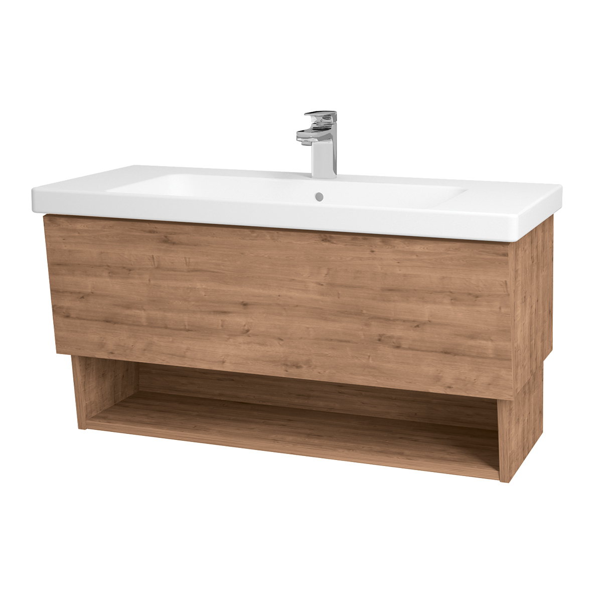 Тумба INVENCE, 100 см, подвесная, 1 ящик, push-to-open, арлингтон DREJA 137908 - Вид №1