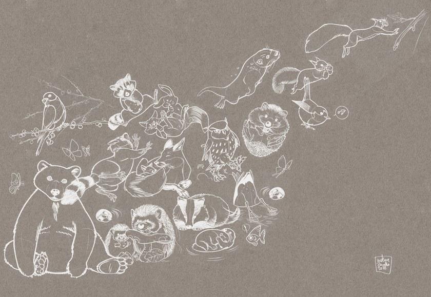 Tecnografica Моющиеся прорезиненные обои для детей Collezioni d'arte 69899 - Вид №1