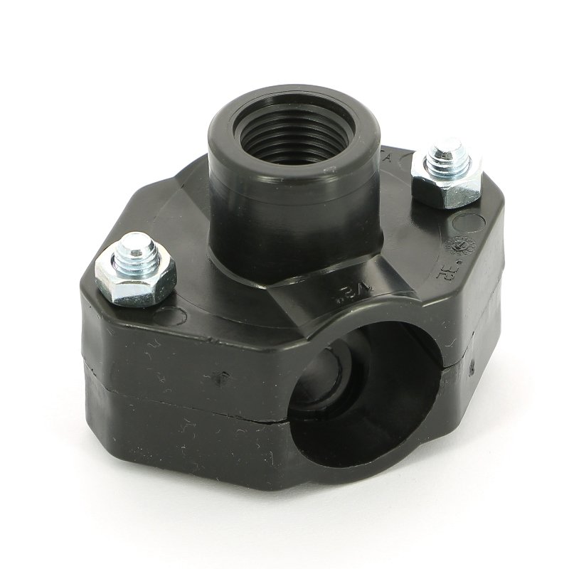 Врезка монтажная 32 x 1/2" ВР, 2 болта, для труб ПНД UNIDELTA 1019032002 - Вид №1