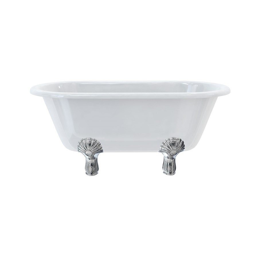 Burlington Двухсторонняя ванна Windsor 150 см с роскошными ножками с ножками Luxury Classic в черном цвете E4 L3B  - Вид №4