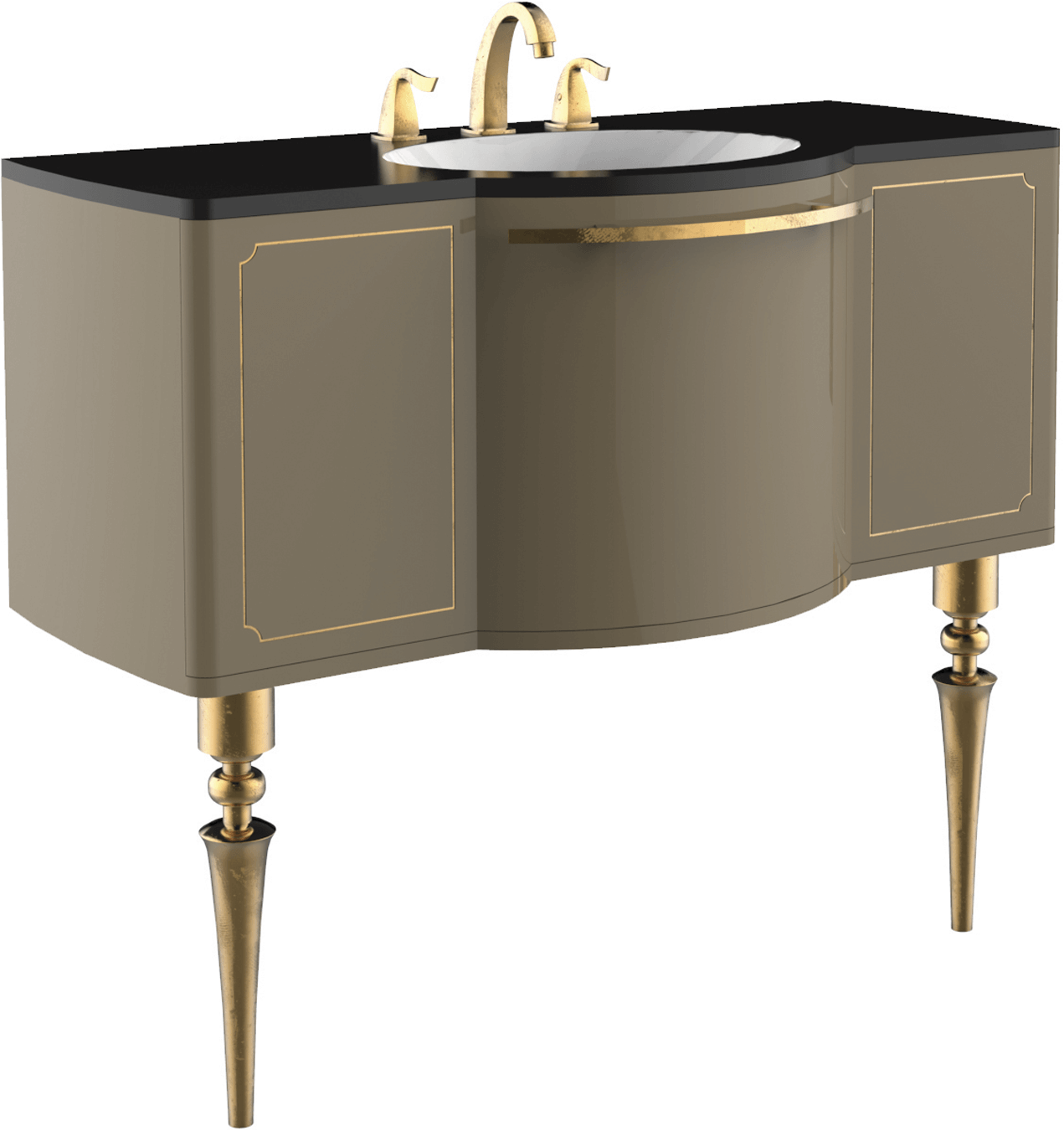 Нижний модуль Giza 120 см - бежевый / GZ0120.00.PBA Giza Creavit  - Вид №1