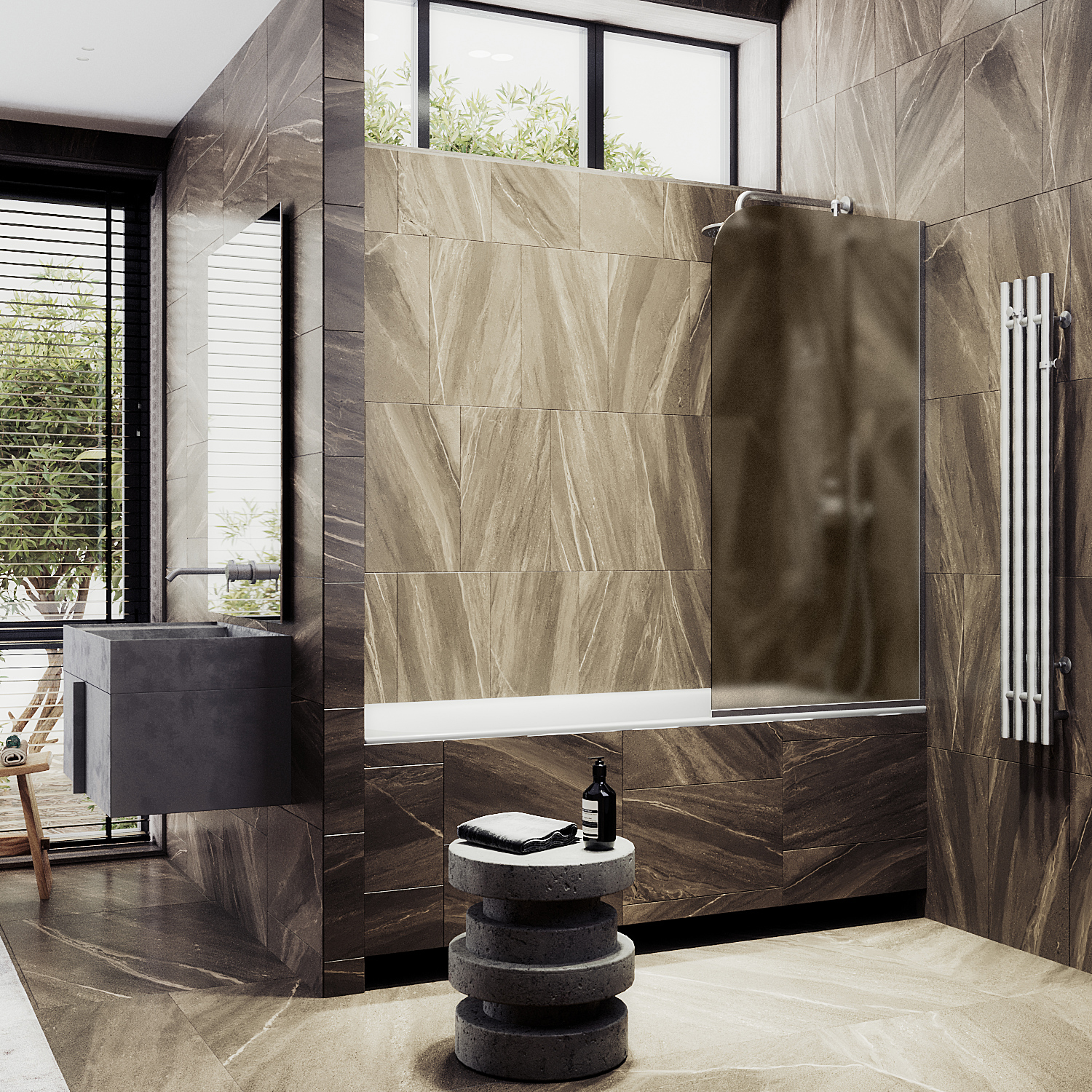 ST-138-5у Душевое ограждения на борт вынны Public Steel Россия 