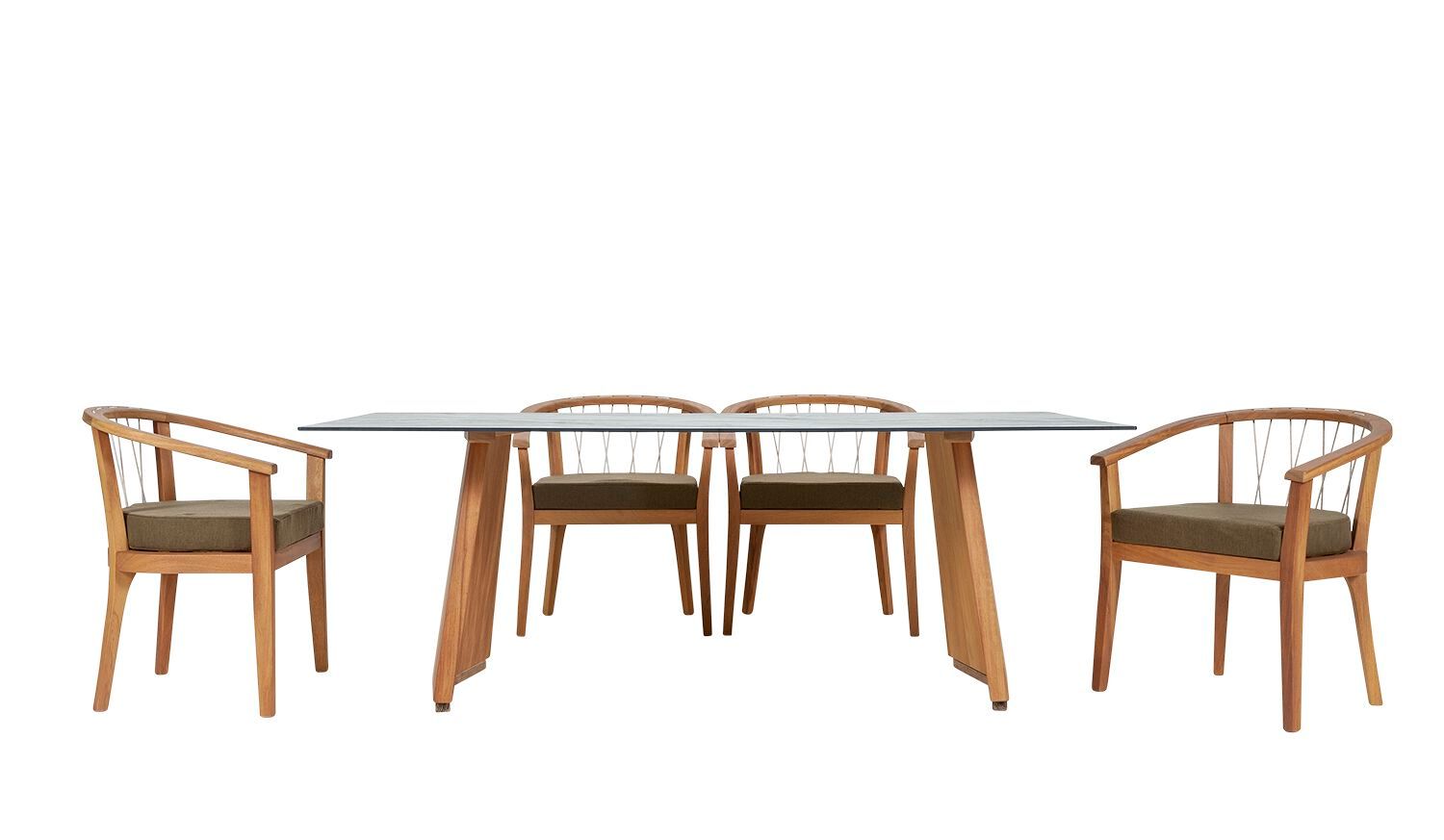 Прямоугольный садовый стол из ламината с ножками iroko Rever Zenit ARCH-00059657 - Вид №1