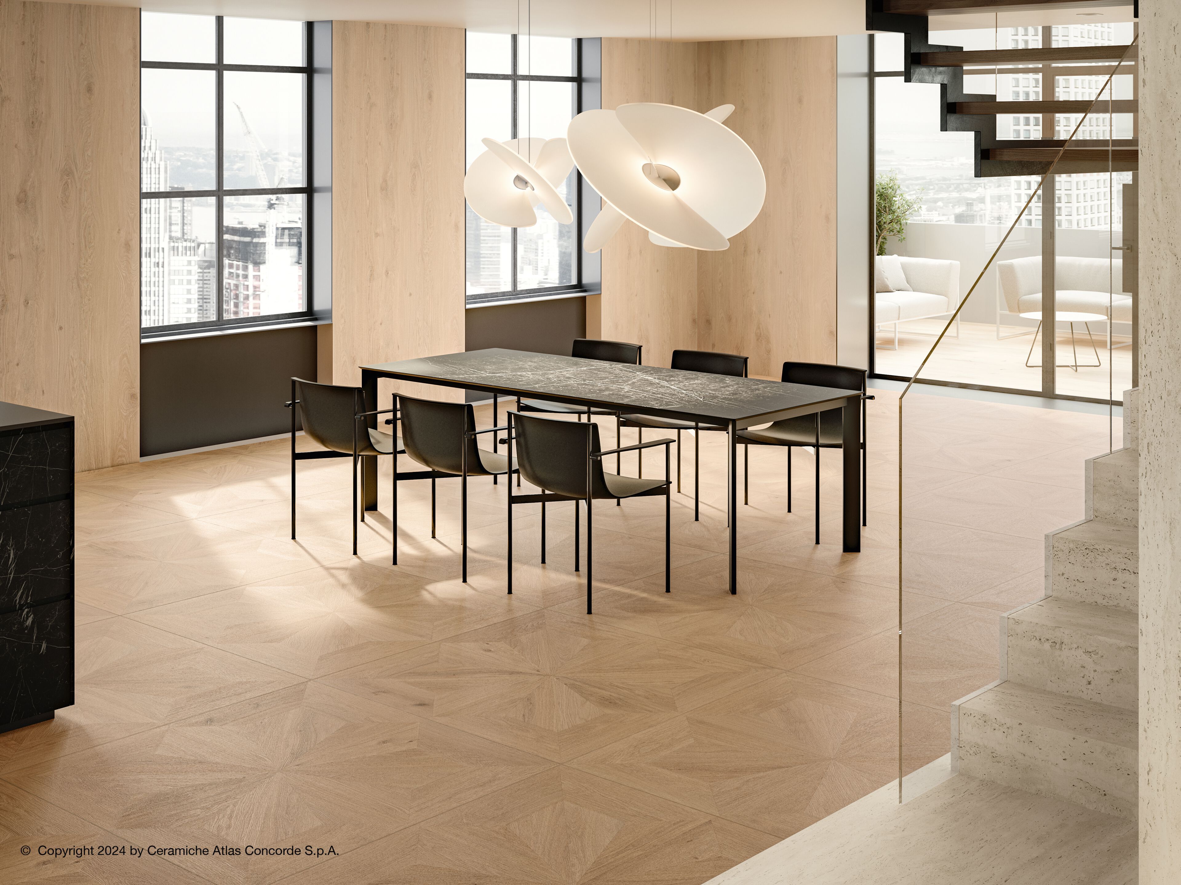 Напольное покрытие из керамогранита в помещении и на открытом воздухе с эффектом дерева Atlas Concorde журнал ARCH-00030139 - Вид №14