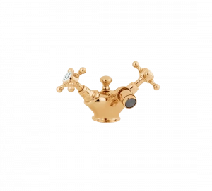 Gentry Home Смеситель для раковины мостик на 2 отверстия 200мм Mayfair Темное золото GH101730