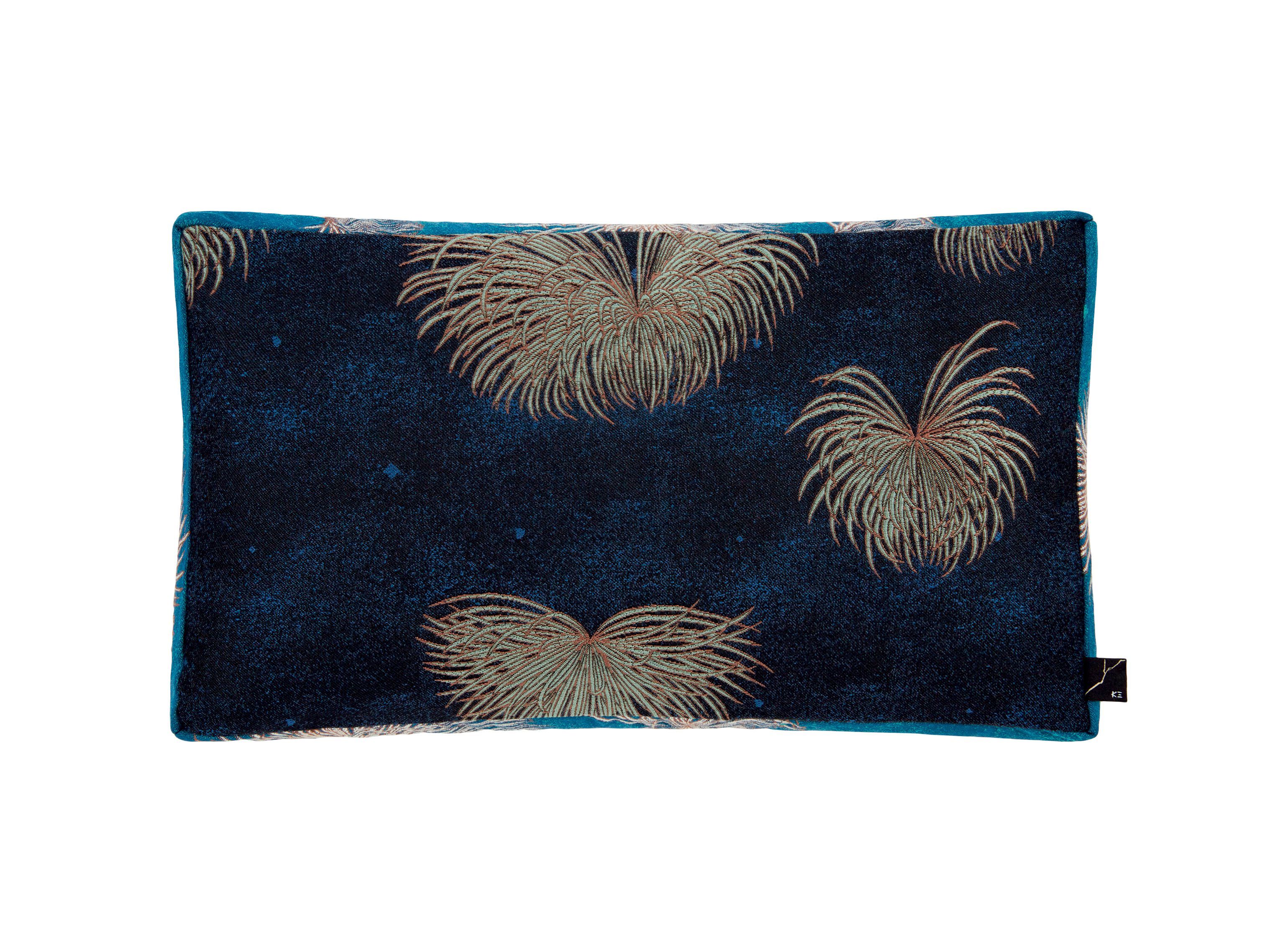 Прямоугольная подушка с цветочным рисунком K-3 Shogun Blue ARCH-00094937 - Вид №1