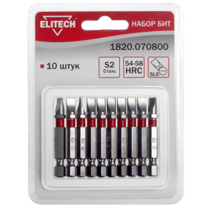 Набор бит ELITECH 1820.070800 9135831