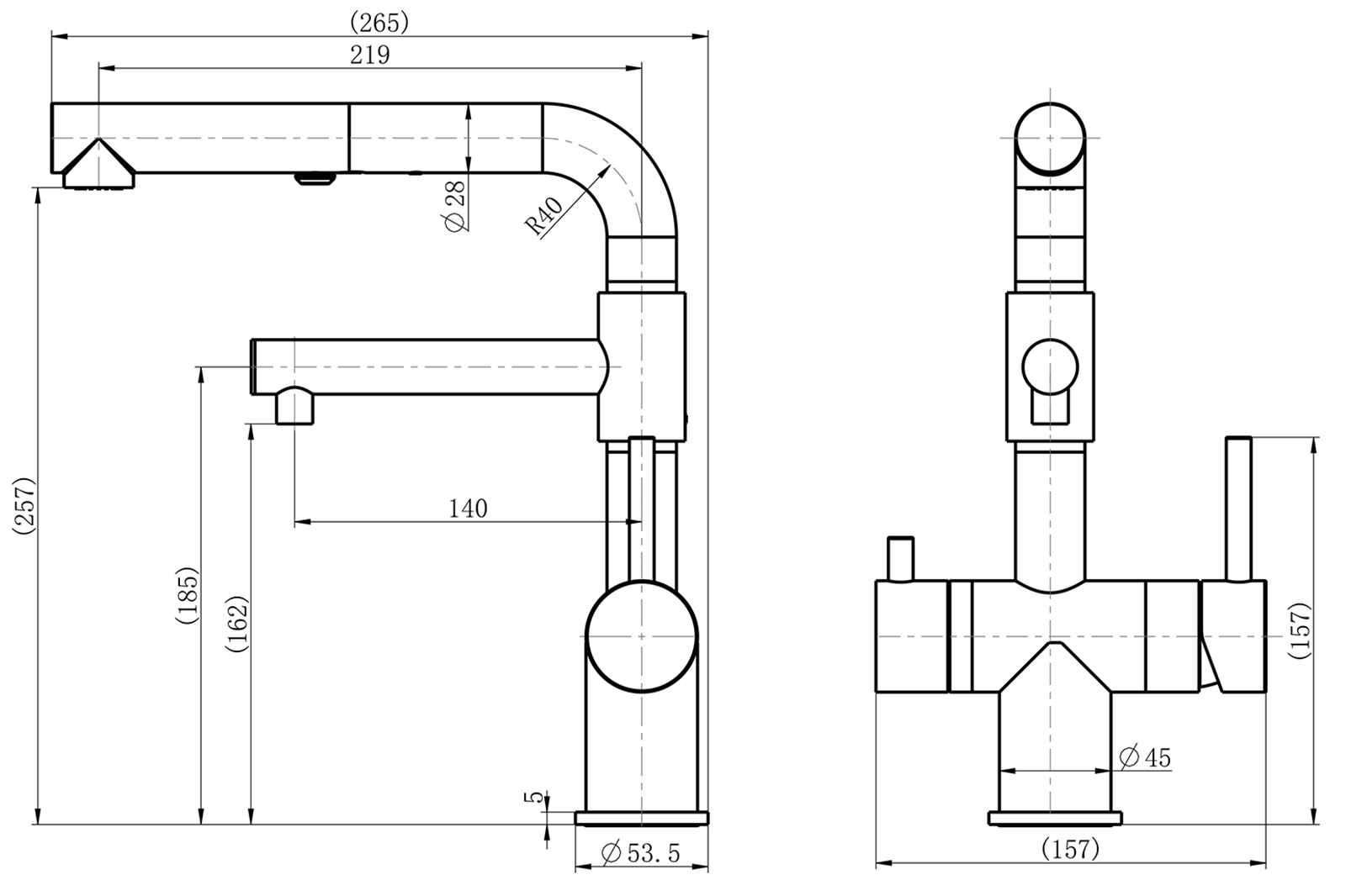 Смеситель ZorG Inox SZR-3216 BRONZE для кухонной мойки, бронза - Вид №2
