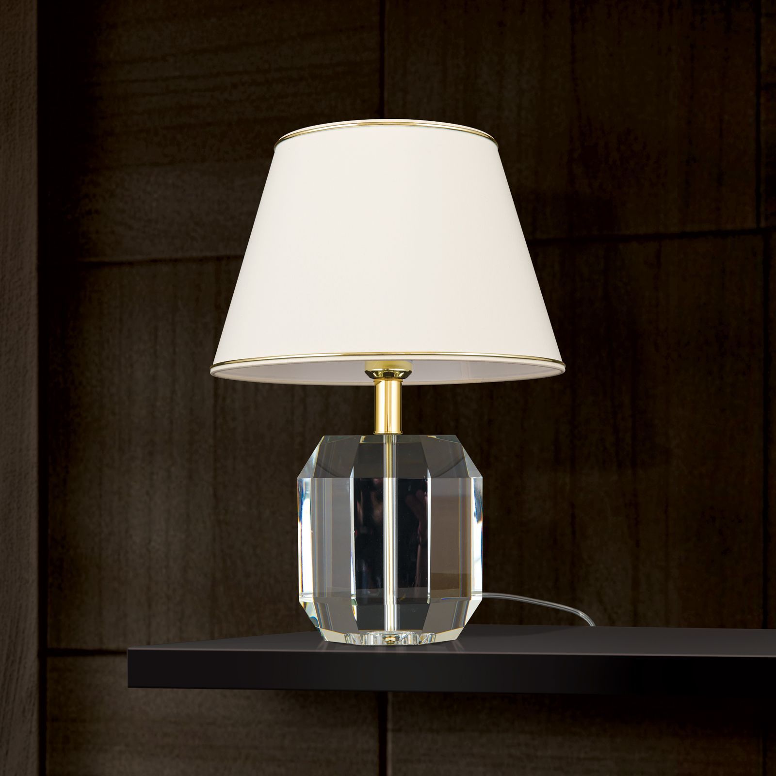 Настольная лампа из стекла и льна Orion Alexis ARCH-00078709 - Вид №3