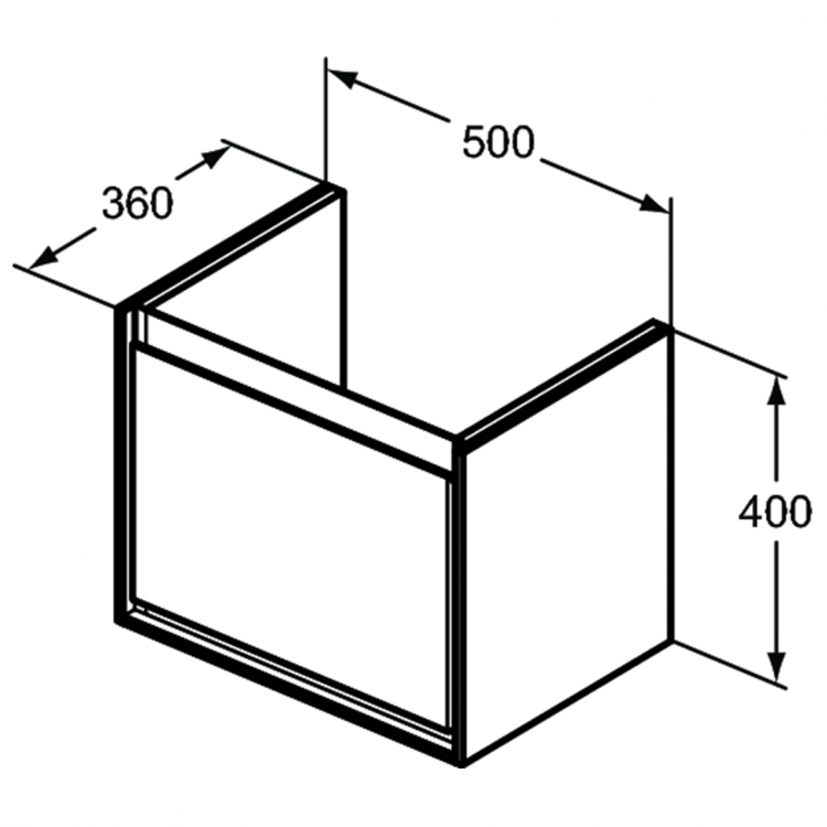 E0817UK Тумба для раковины 50 см Ideal Standard CONNECT AIR - Вид №3