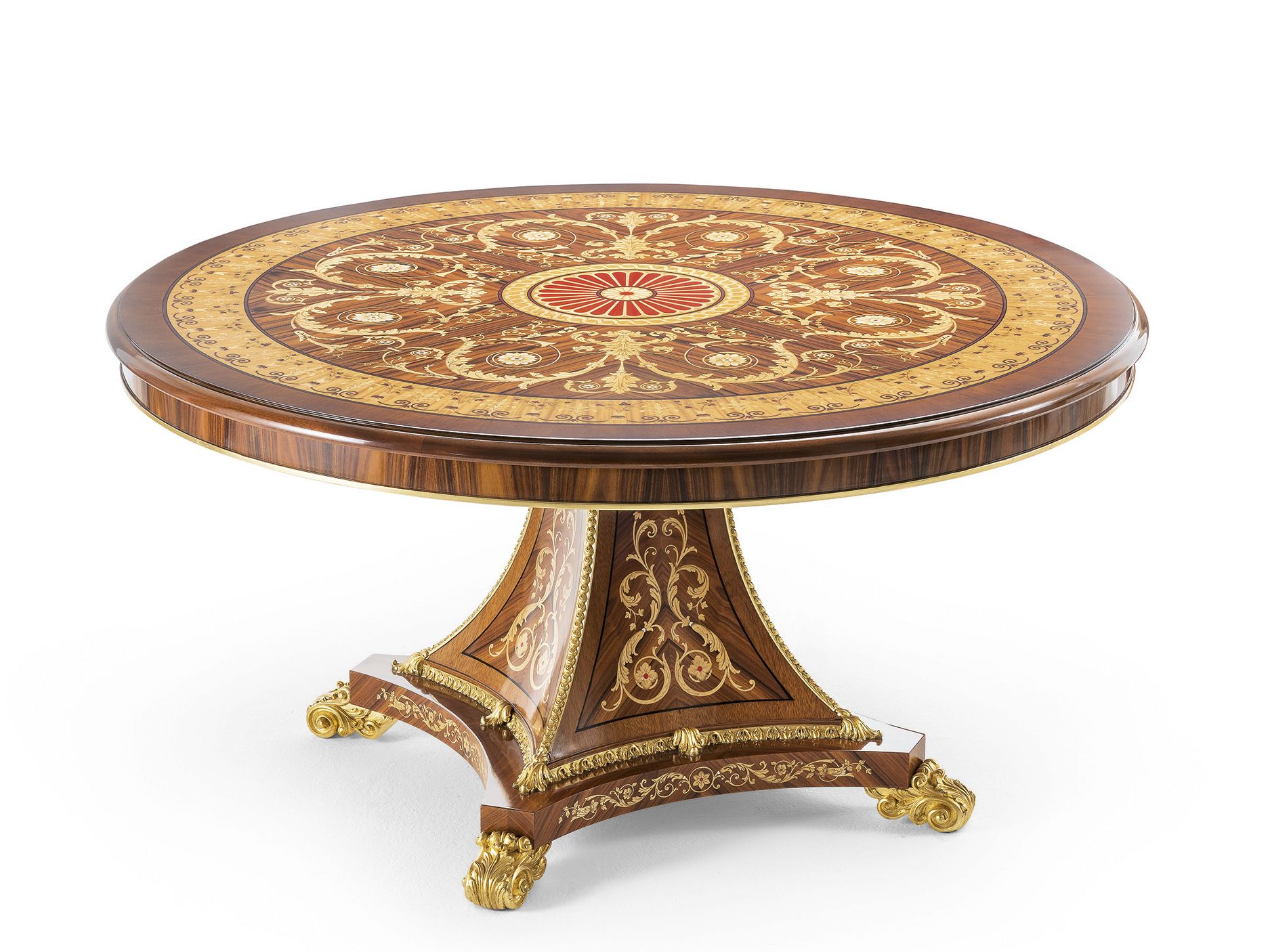 Круглый обеденный стол из розового дерева OAK Галерея ARCH-00082313