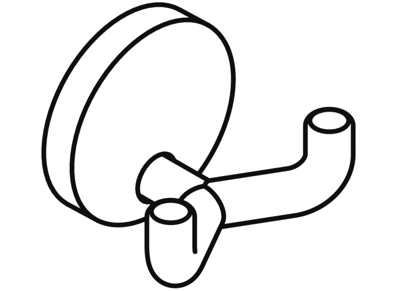 800.90.04099 двойной крючок HEWI System 111 | Polyamid  - Вид №13