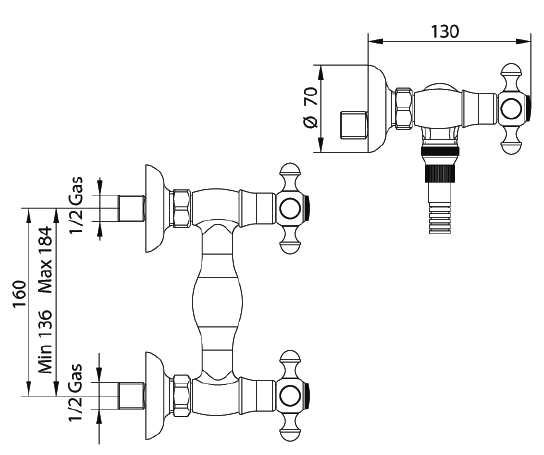 568920KO06 Смеситель Bandini Antica Santreyd - Вид №2